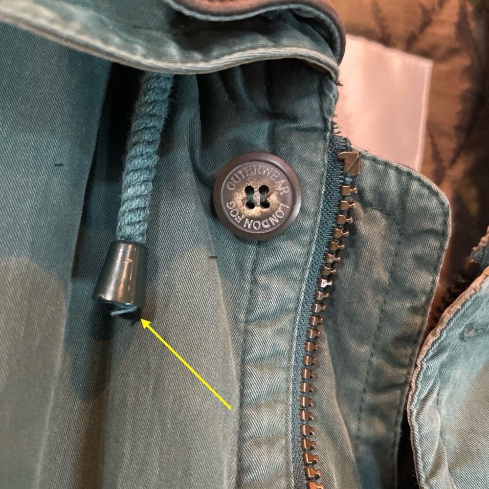 Vtg Women's Towne London Fog Green/Brown Jacket w/Zip In Lining Medium Pockets - Picture 12 of 15